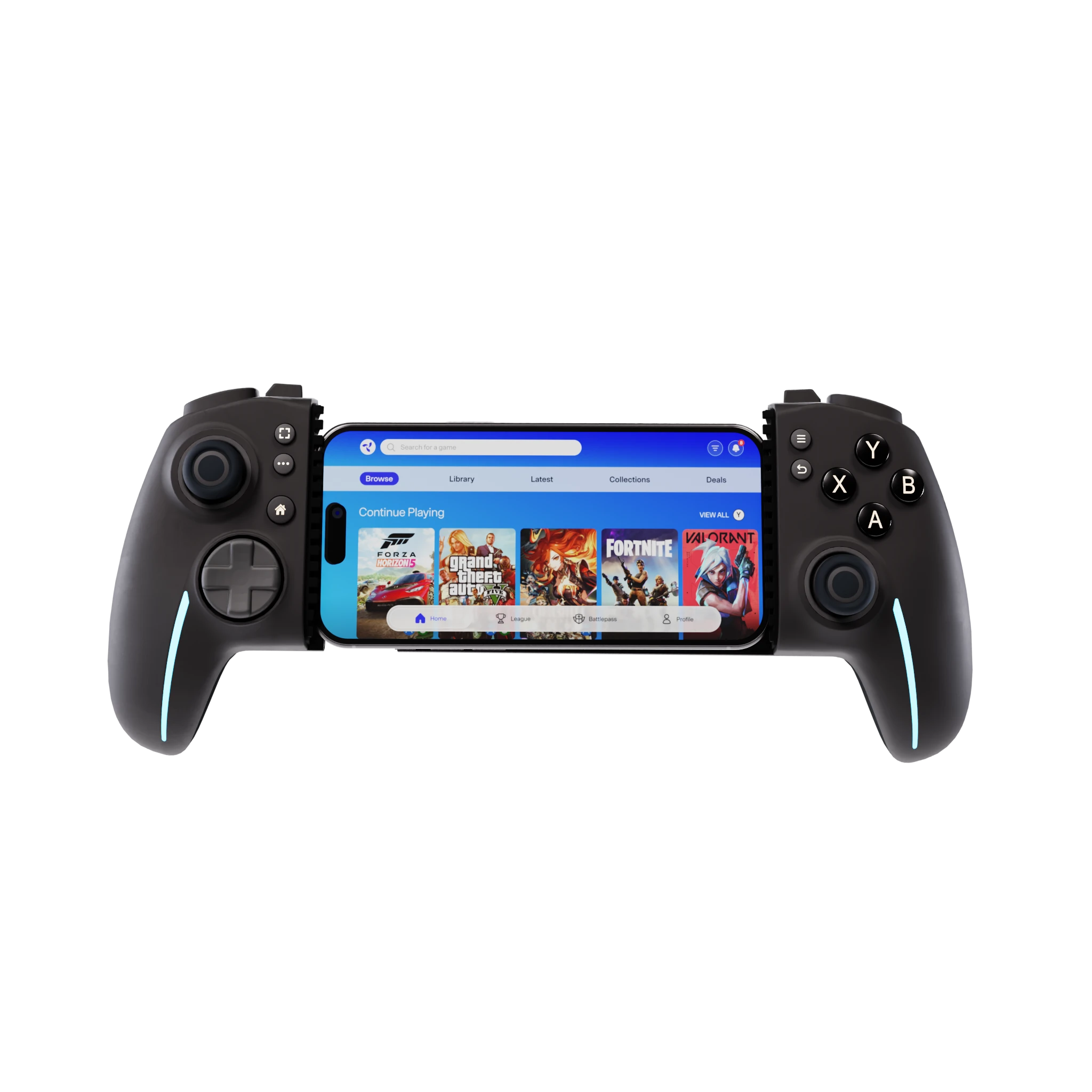 Manette Osyn tenant un smartphone qui affiche un jeu