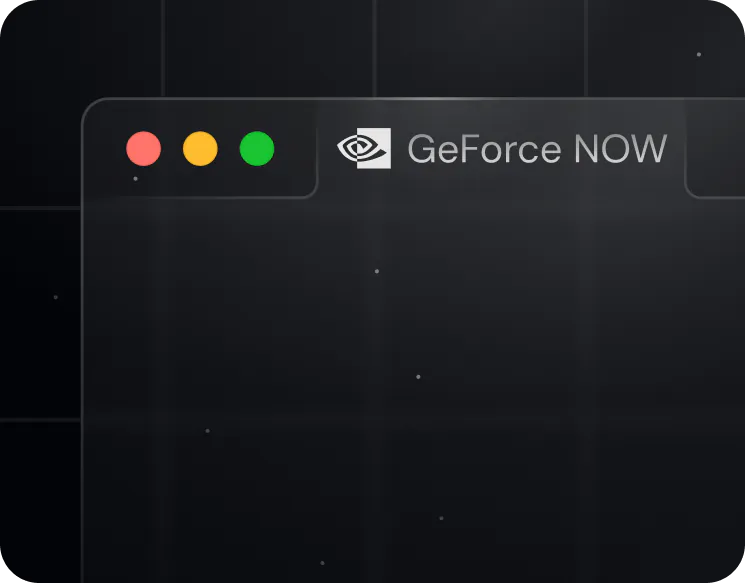 La fenêtre de GeForce NOW.